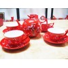 中国红瓷美玲茶具