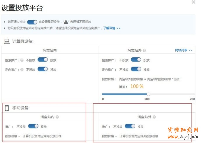 淘宝直通车无线端投放位置解析