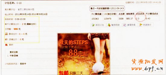 相对比较低的点击单价