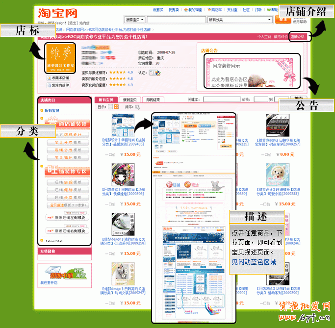 淘宝旺铺和普通店铺的区别及装修用语