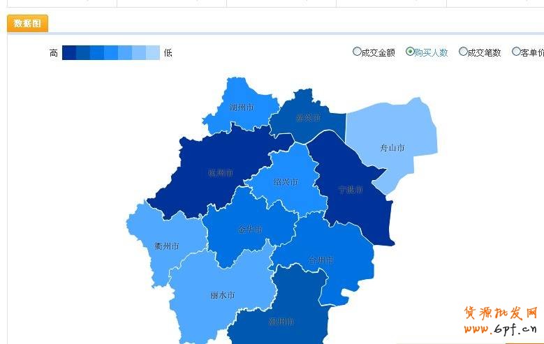 根据买家地域热度选择投放地区。