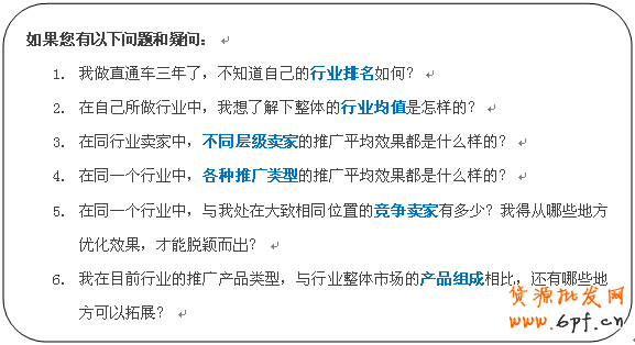 直通车推新功能：行业解析