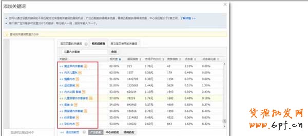 手机直通车如何淘词？