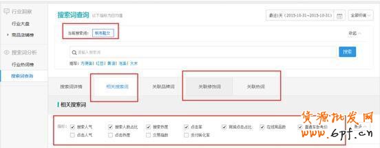生意参谋搜索词查询