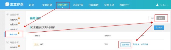 生意参谋装修分析升级无线个性化首页
