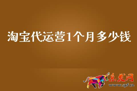 淘宝代运营1个月多少钱