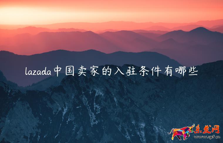 lazada中国卖家的入驻条件有哪些