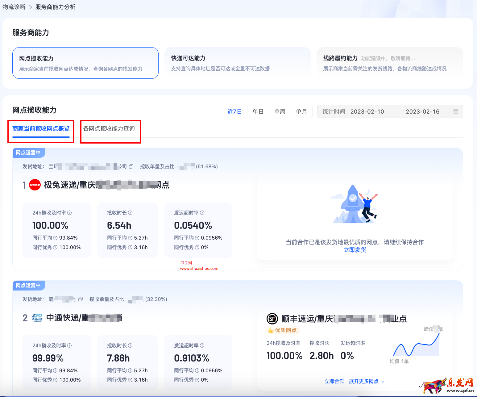 抖音物流诊断-服务商能力分析产品功能手册