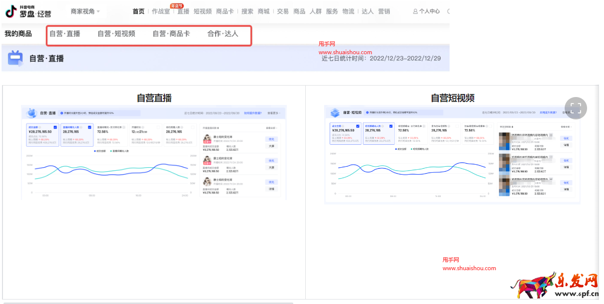 抖音罗盘简化版首页