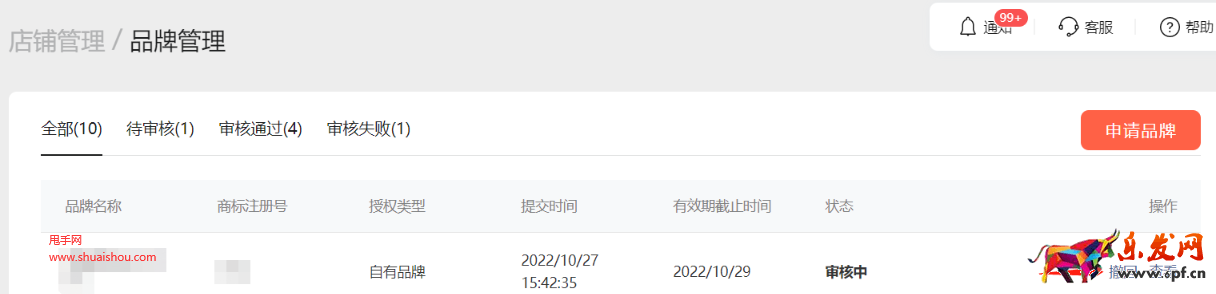 视频号小店品牌申请