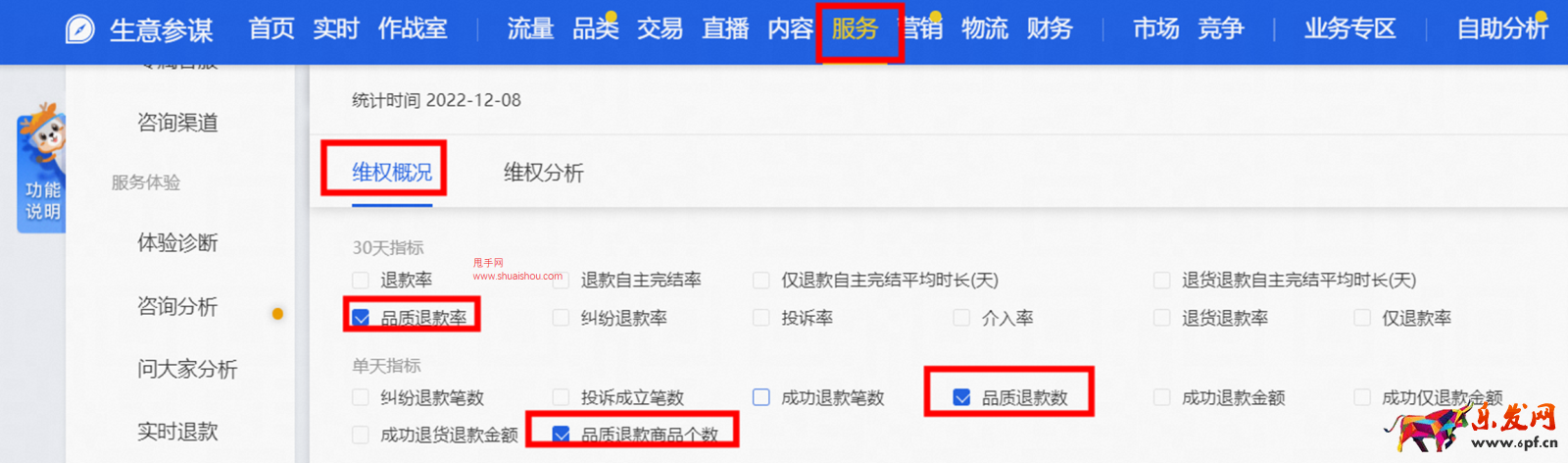 淘宝品质退款率查询及规则