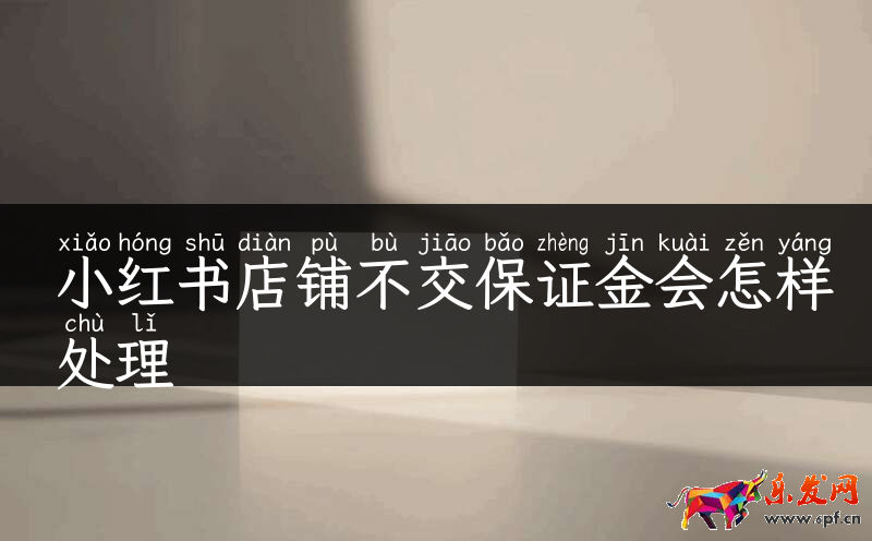 小红书店铺不交保证金会怎样处理
