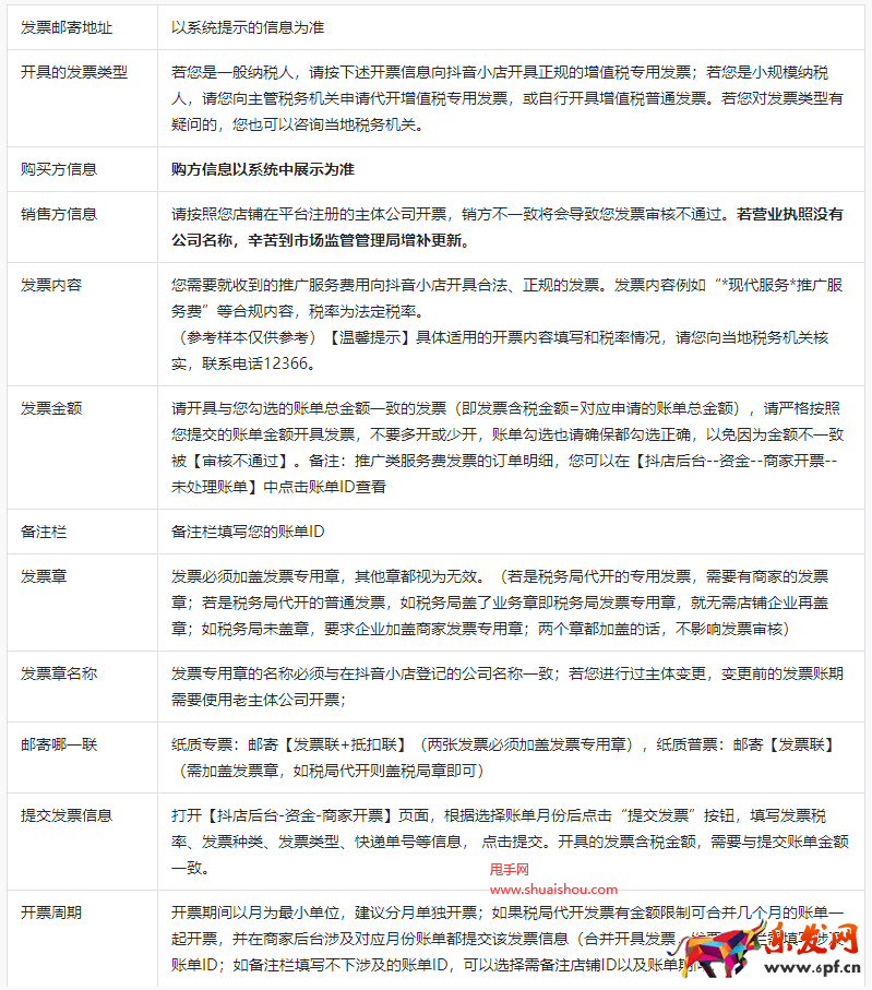 抖音开票